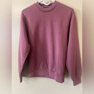 American Giant Unisex Vintage Crew Sweatshirt Made In USA  XS Mauve 100% Cotton